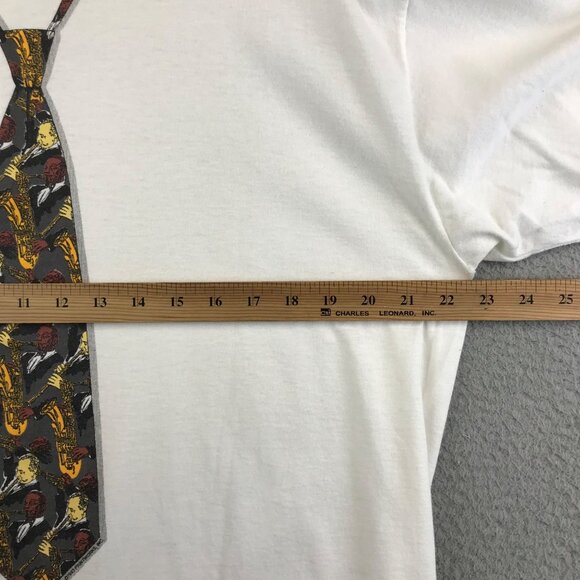 Vintage 90s Printworks Musical Tie Funny Humor Single Stitch Jazz Band Music XL - Picture 9 of 10